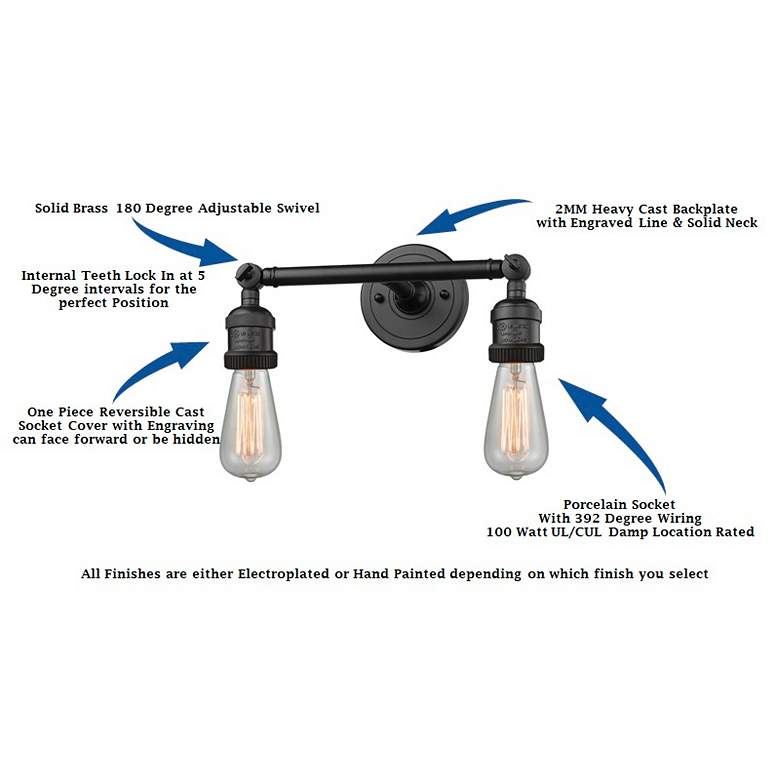 Image 6 Appalachian 18" 2-Light Oil Rubbed Bronze Tiltable Bath Light more views