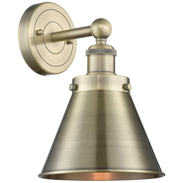 Image 1 Appalachian 2" High Antique Brass Sconce With Antique Brass Shade