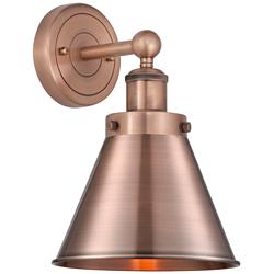 Appalachian 2&quot; High Antique Copper Sconce With Antique Copper Shade
