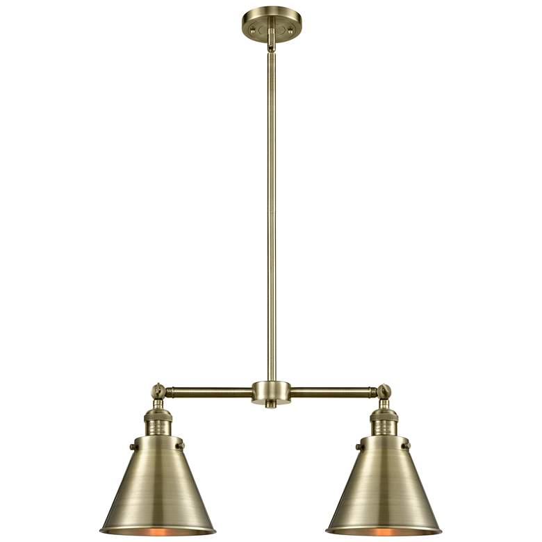 Image 1 Appalachian 23" 2-Light Antique Brass Island Light