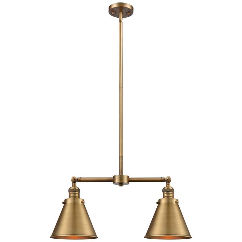 Image 1 Appalachian 23" 2-Light Brushed Brass Island Light