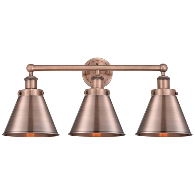 Image 1 Appalachian 26"W 3 Light Antique Copper Bath Light w/ Antique Copper S