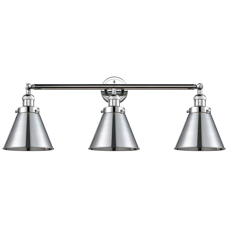 Image 1 Appalachian 32"W 3 Light Chrome Bath Light w/ Chrome Shade
