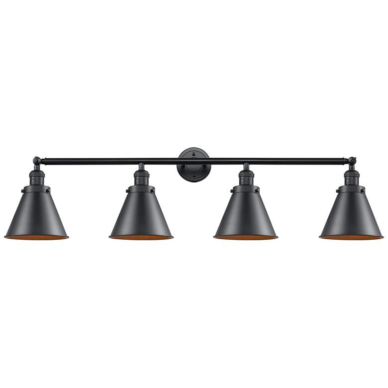 Image 1 Appalachian 43.75" Wide 4 Light Bronze Bath Vanity Light w/ Bronze Sha
