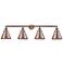 Appalachian 43.75" Wide 4 Light Copper Bath Vanity Light w/ Copper Sha