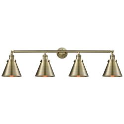 Appalachian 43.75"W 4 Light Antique Brass Bath Light w/ Antique Brass