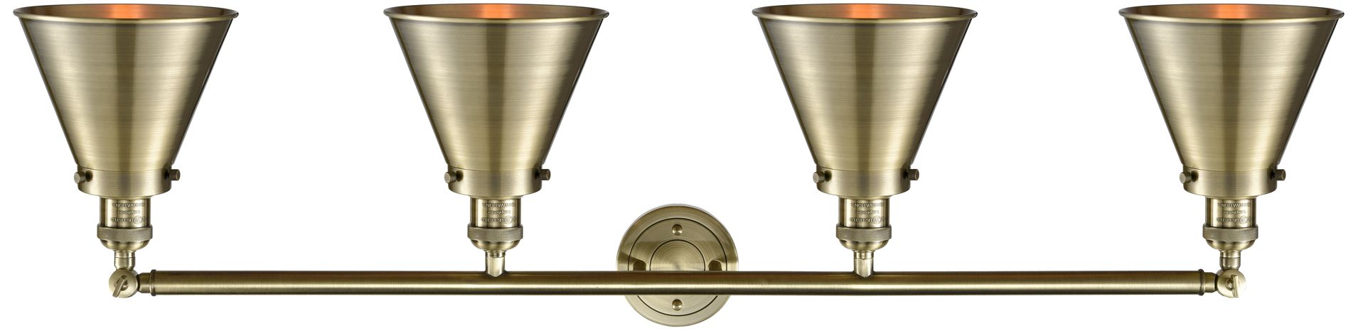 Image 2 Appalachian 43.75"W 4 Light Antique Brass Bath Light w/ Antique Brass  more views