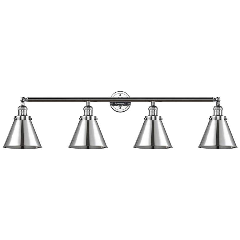Image 1 Appalachian 43.75"W 4 Light Chrome Bath Light w/ Chrome Shade