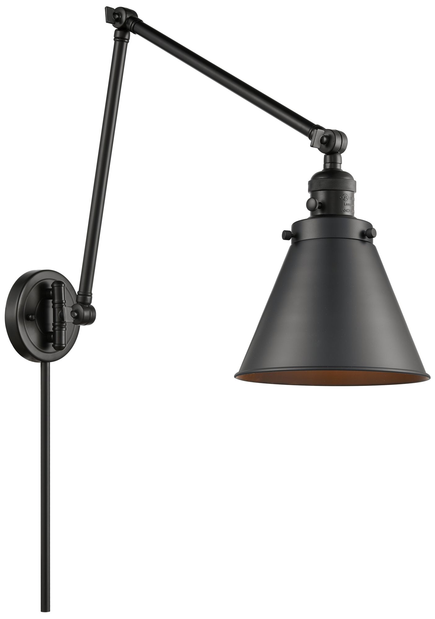 Appalachian 8" Black LED Double Swing Arm w/Black Made to Order