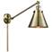 Appalachian 8" Antique Brass LED Swing Arm With Antique Brass Shade