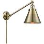 Appalachian 8" Antique Brass LED Swing Arm With Antique Brass Shade