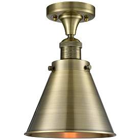 Image1 of Appalachian 8" Antique Brass Semi Flush Mount