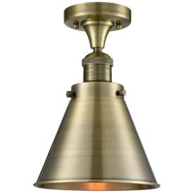 Appalachian 8" Antique Brass Semi Flush Mount Appalachian 8" Antique Brass Semi Flush Mount