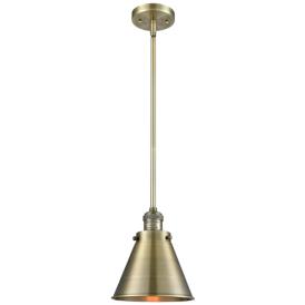 Appalachian 8" Antique Brass Stem Hung Mini Pendant Appalachian 8" Antique Brass Stem Hung Mini Pendant