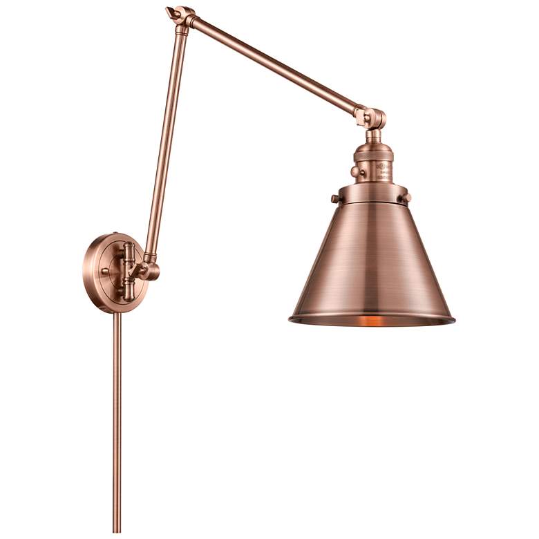 Image 1 Appalachian 8" Antique Copper Double Extension Swing Arm