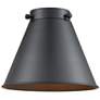 3_Appalachian 8" Black Antique Brass Sconce w/ Matte Black Shade more views