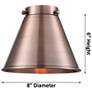 4_Appalachian 8" Black Antique Brass Sconce w/ Matte Black Shade more views