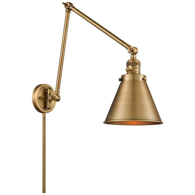 Image 1 Appalachian 8" Brushed Brass LED Double Swing Arm With Brushed Brass S