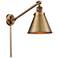 Appalachian 8" Brushed Brass LED Swing Arm With Brushed Brass Shade