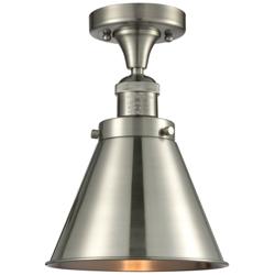 Appalachian 8" Brushed Satin Nickel Semi Flush Mount