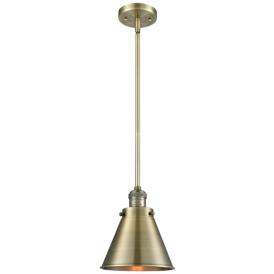 Appalachian 8" LED Mini Pendant - Antique Brass - Antique Brass Shade Appalachian 8" LED Mini Pendant - Antique Brass - Antique Brass Shade