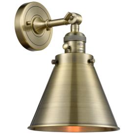 Appalachian 8" LED Sconce - Brass Finish - Brass Shade Appalachian 8" LED Sconce - Brass Finish - Brass Shade