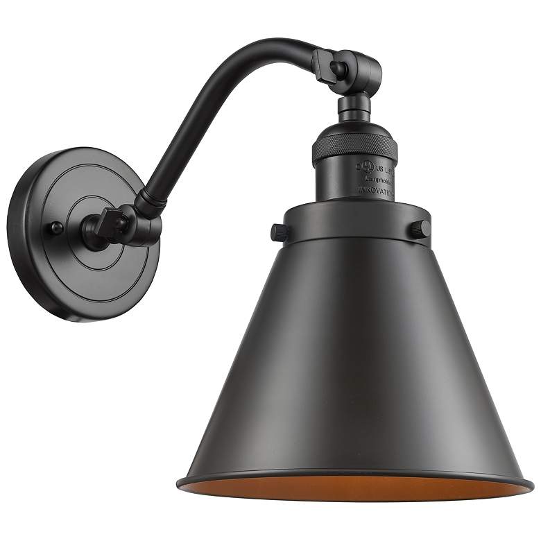 Image 1 Appalachian 8" LED Sconce - Bronze Finish - Bronze Shade