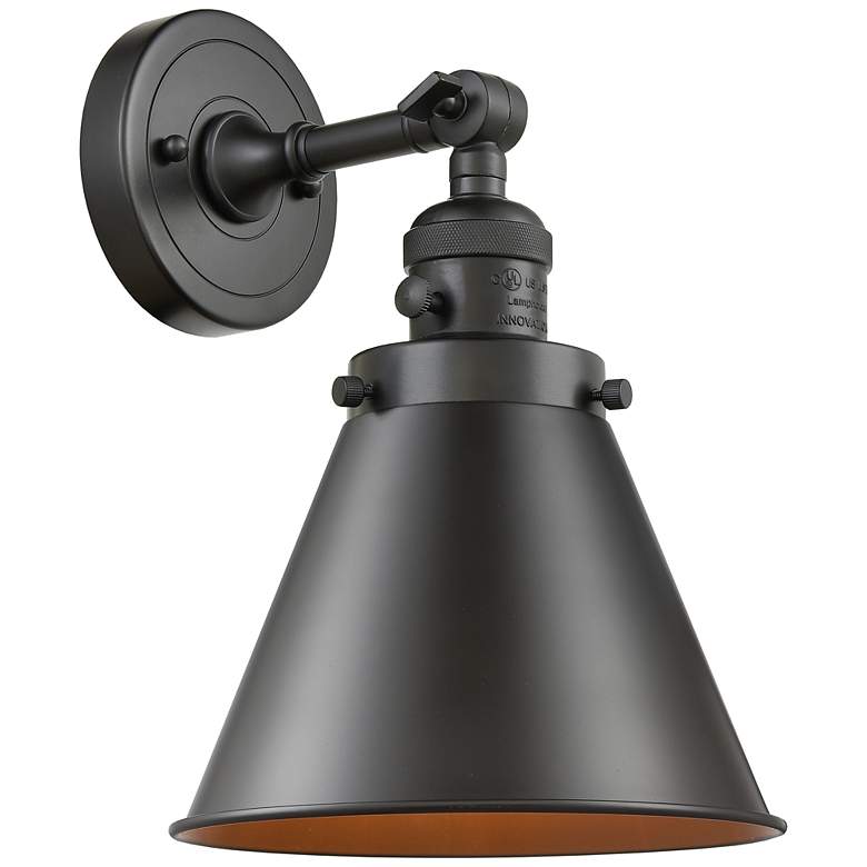 Image 1 Appalachian 8" LED Sconce - Bronze Finish - Bronze Shade