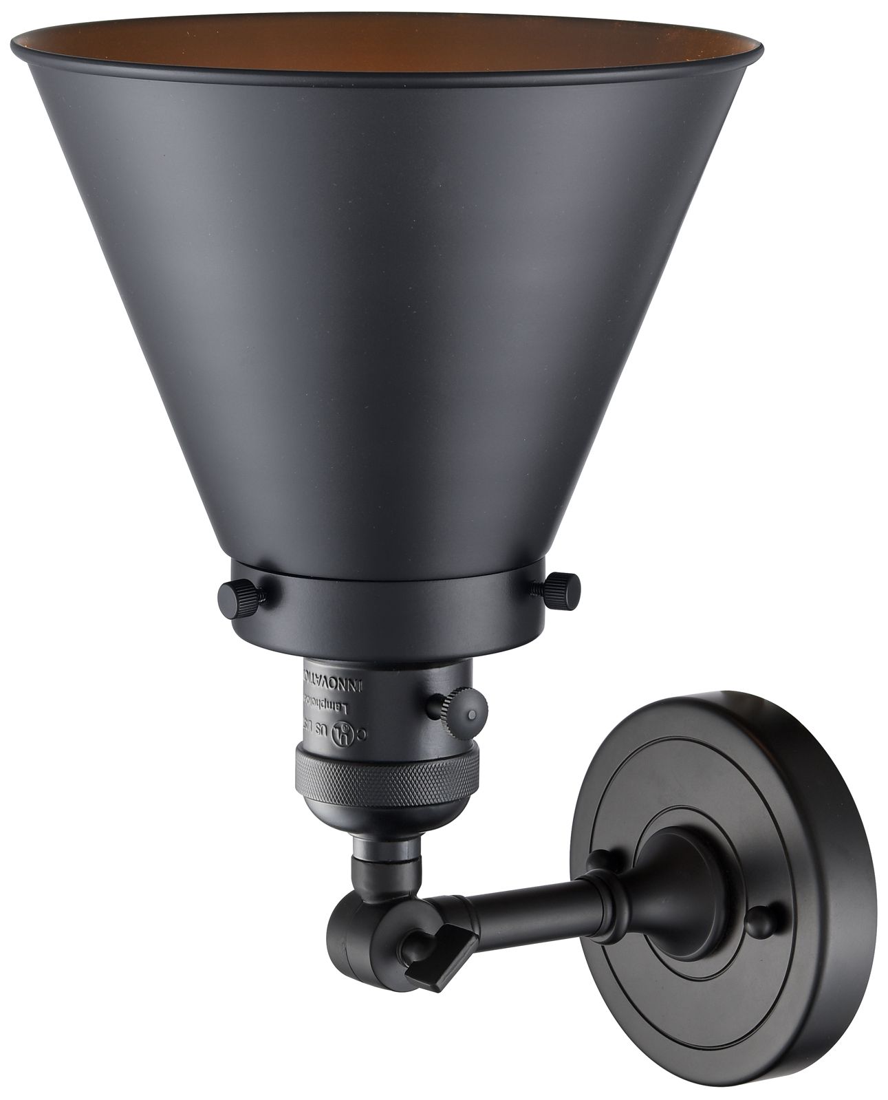 Image 2 Appalachian 8" LED Sconce - Matte Black Finish - Matte Black Shade more views