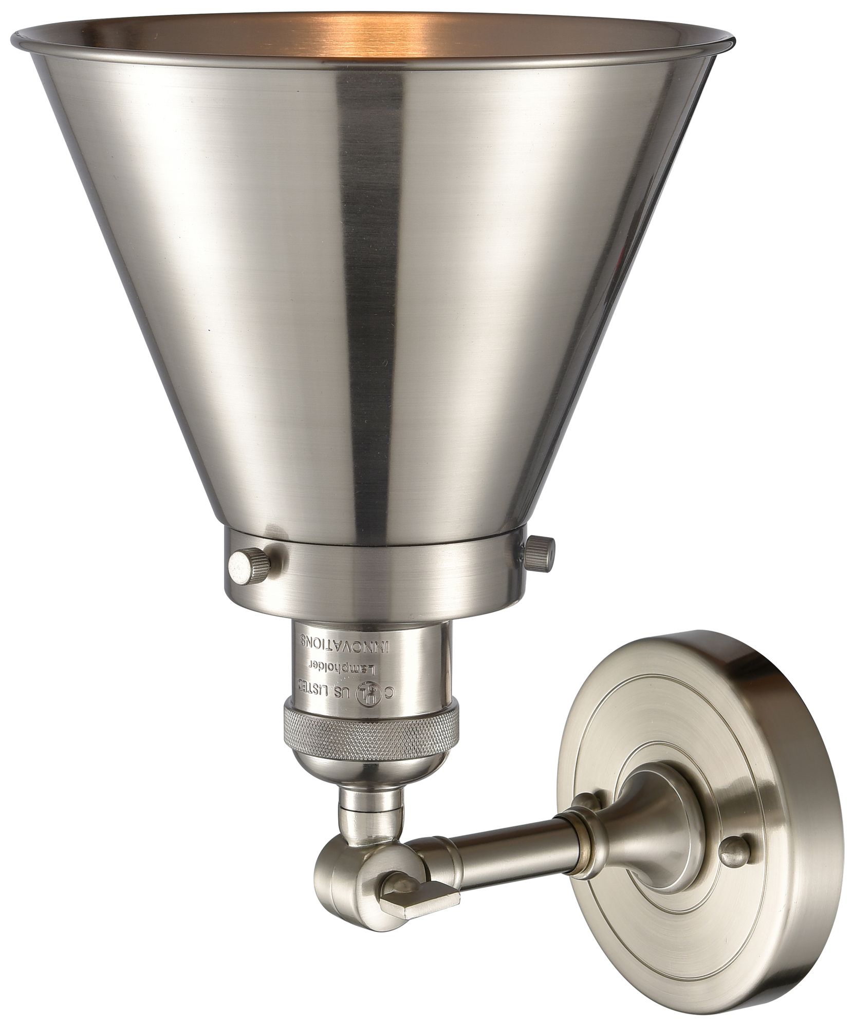 Image 2 Appalachian 8" LED Sconce - Nickel Finish - Nickel Shade more views