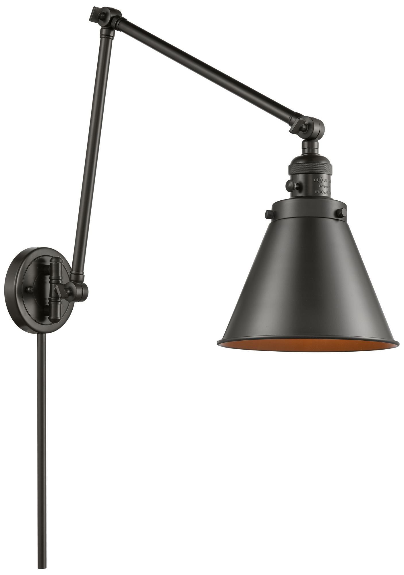 Appalachian 8" Oil Rubbed Bronze LED Double Swing Arm