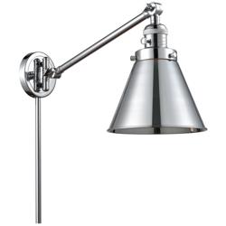 Appalachian 8" Polished Chrome LED Swing Arm With Polished Chrome Shad