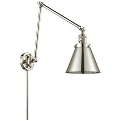 Appalachian 8" Polished Nickel Double Extension Swing Arm