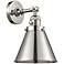 Appalachian 8" Polished Nickel Sconce w/ Polished Nickel Shade