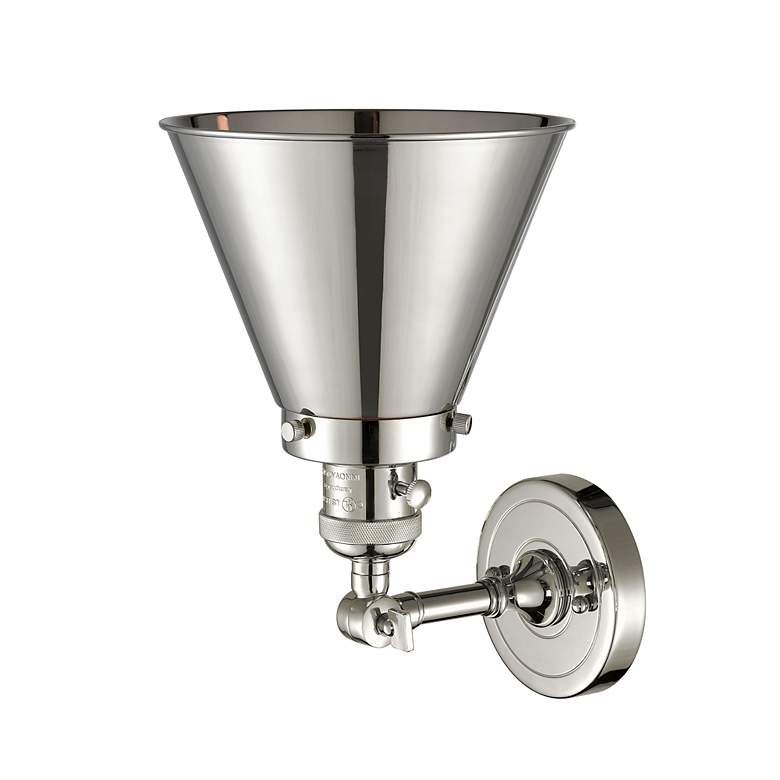 Image 2 Appalachian 8" Polished Nickel Sconce w/ Polished Nickel Shade more views