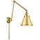 Appalachian 8" Satin Gold LED Double Swing Arm With Satin Gold Shade