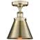 Appalachian 8" Wide Antique Brass Semi.Flush Mount With Antique Brass