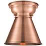 1_Appalachian 8" Wide Antique Copper Ceiling Light