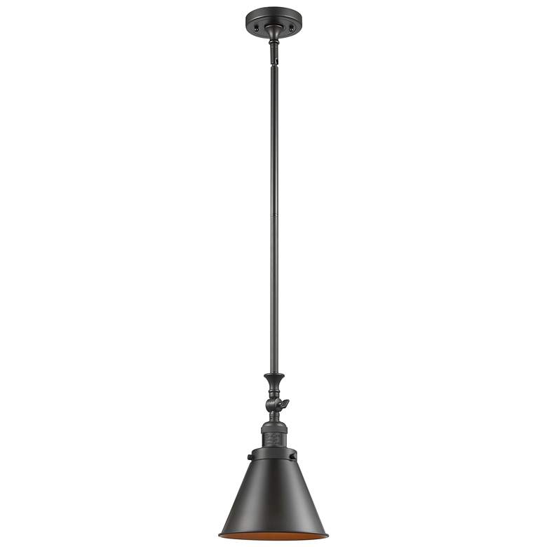 Image 1 Appalachian 8" Wide Bronze Stem Hung Tiltable Mini Pendant w/ Bronze S