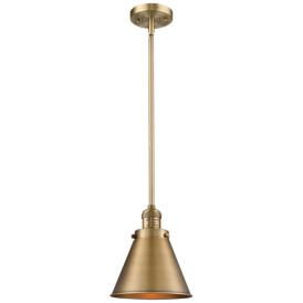 Appalachian 8" Wide Brushed Brass LED Mini Pendant Appalachian 8" Wide Brushed Brass LED Mini Pendant