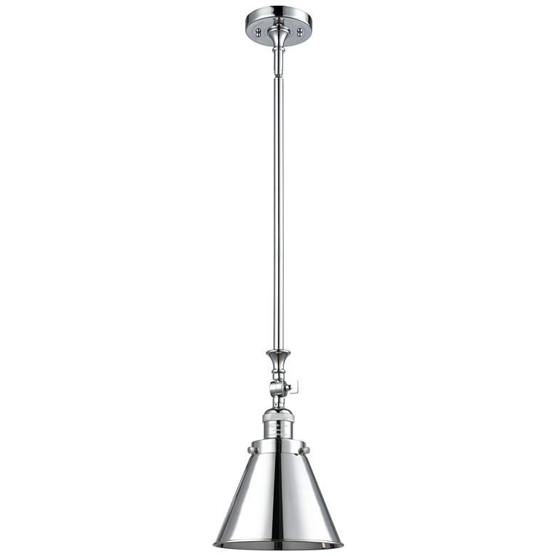 Image 1 Appalachian 8"W Chrome Stem Hung Mini Pendant w/ Chrome Shade