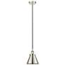 Appalachian 8"W Polished Nickel Corded Mini Pendant w/ Nickel Shade
