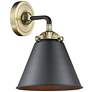 1_Appalachian 9 1/2"H Black and Antique Brass LED Wall Sconce