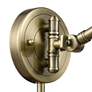 Appalachian Antique Brass Swing Arm Plug-In Wall Lamp