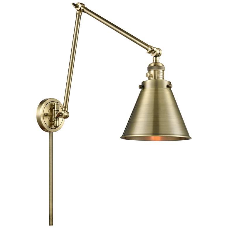 Image 1 Appalachian Antique Brass Swing Arm Wall Lamp