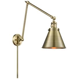 Appalachian Antique Brass Swing Arm Wall Lamp Appalachian Antique Brass Swing Arm Wall Lamp