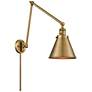Appalachian Brushed Brass Swing Arm Wall Lamp