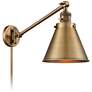 Appalachian Brushed Brass Swing Arm Wall Lamp