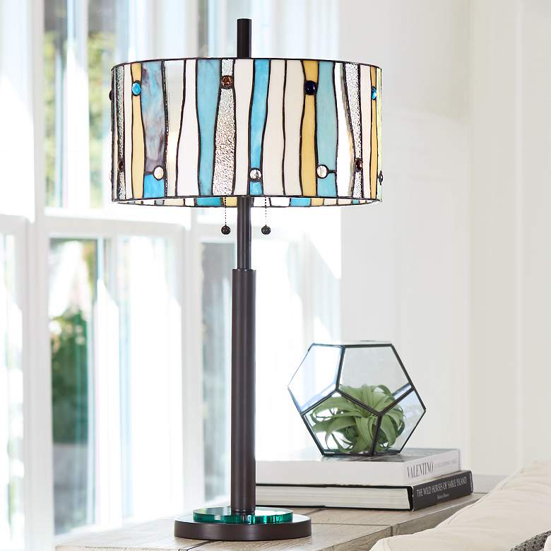 Image 1 Appalachian Spirit Tiffany Style Glass Table Lamp