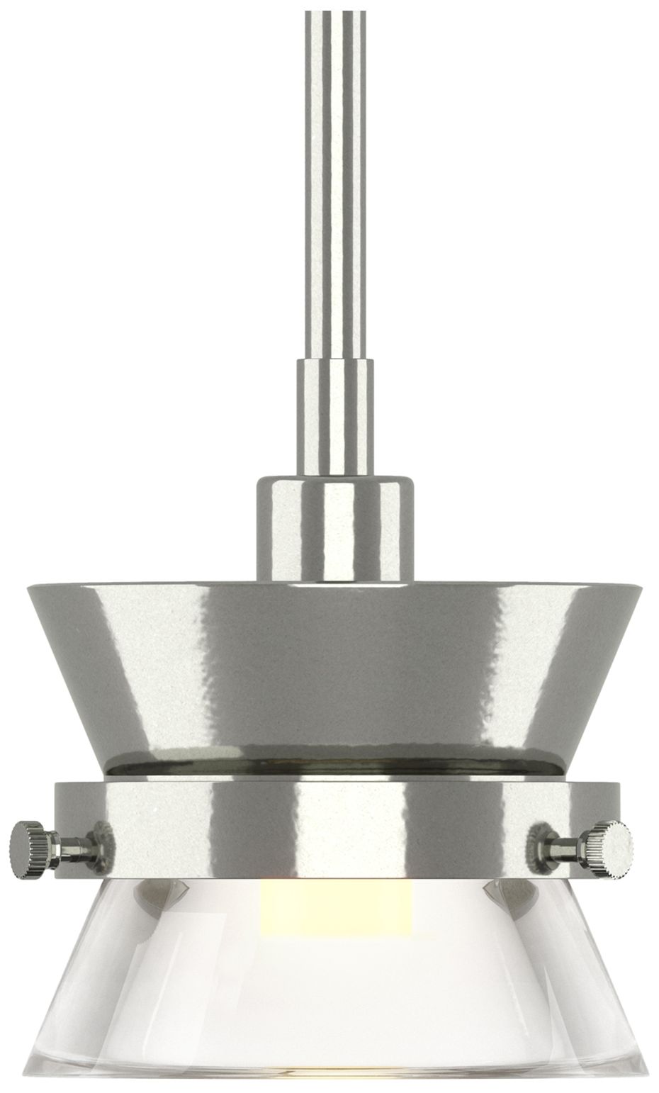 Apparatus Mini Pendant - Sterling Finish - Clear Glass - Made to Order